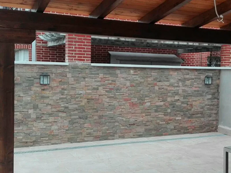 Porche madera cubierta terraza Semasa Vigas de madera en Majadahonda